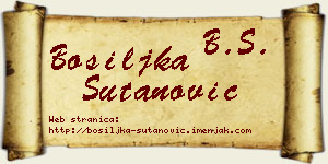 Bosiljka Šutanović vizit kartica